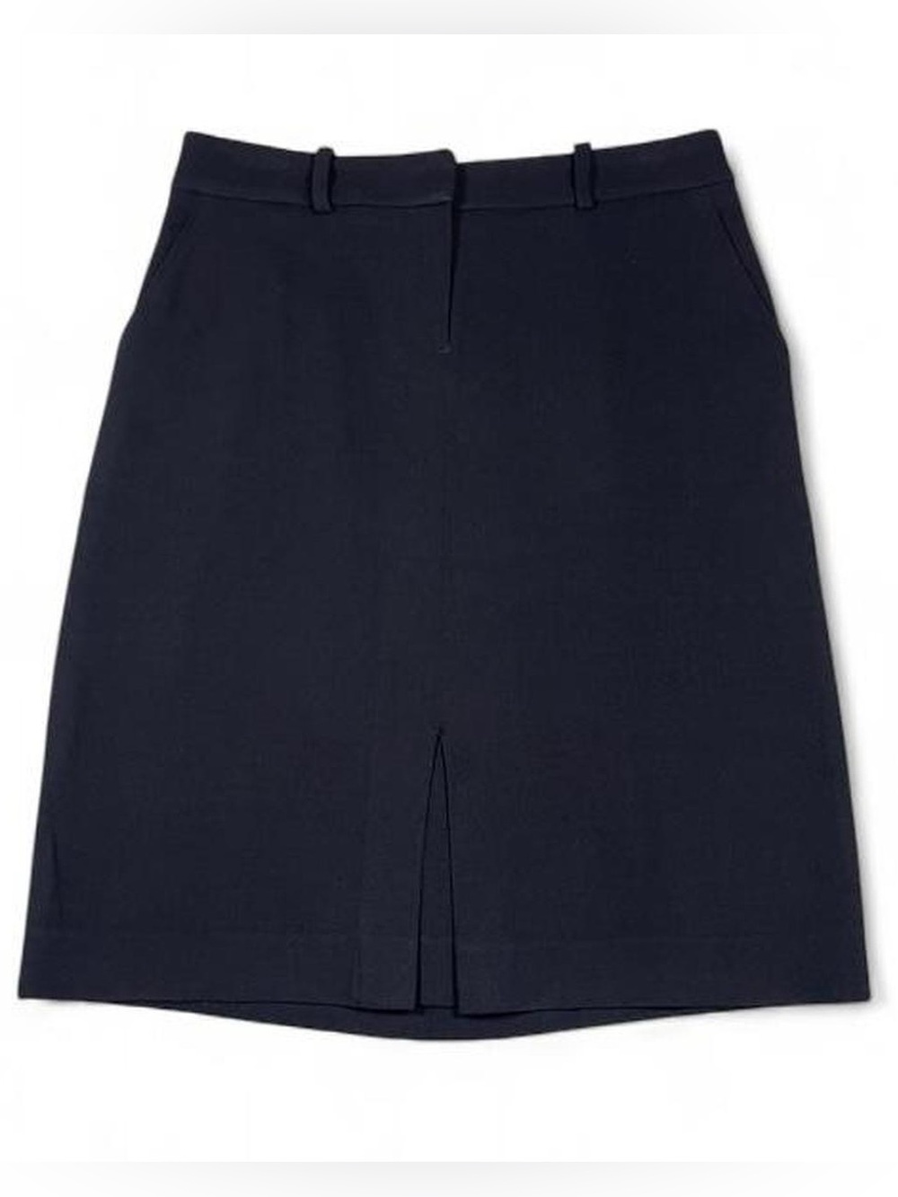 Brooks Brother x Ing Loro Piana Italy Stretch Silk & Wool Black Skirt Size 4